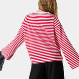 Horizon Striped Cherry LS T-shirts eme