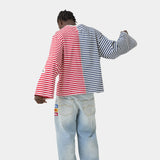 Roguish Navy Striped Long Sleeve T-shirts eme