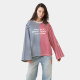 Roguish Navy Striped Long Sleeve T-shirts eme