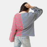 Roguish Navy Striped Long Sleeve T-shirts eme