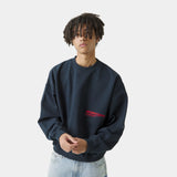 Roots Navy Oversized Crewneck Sweatshirts Eme Studios