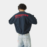 Roots Navy Oversized Crewneck Sweatshirts Eme Studios
