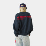 Roots Navy Oversized Crewneck Sweatshirts Eme Studios