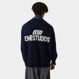 Fray Navy Knit Sweater Knitwear eme