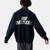 Fray Navy Knit Sweater Knitwear eme