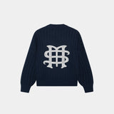 Badge Navy Knit Knitwear eme