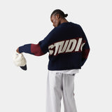 Thrill Indigo Knit Sweater Knitwear eme