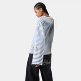 Roguish Blue Striped Long Sleeve T-shirts eme