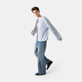 Roguish Blue Striped Long Sleeve T-shirts eme