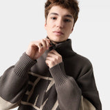 Thrill Falcon Zipper Knit Knitwear eme