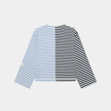 Roguish Blue Striped Long Sleeve T-shirts eme