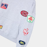 Patches Grey Oversized Hoodie Hoodies eme