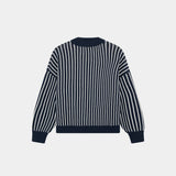 Badge Navy Stripes Knit Knitwear eme
