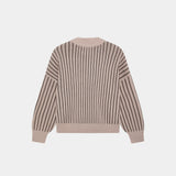 Badge Muddy Brown Stripes Knit Knitwear eme