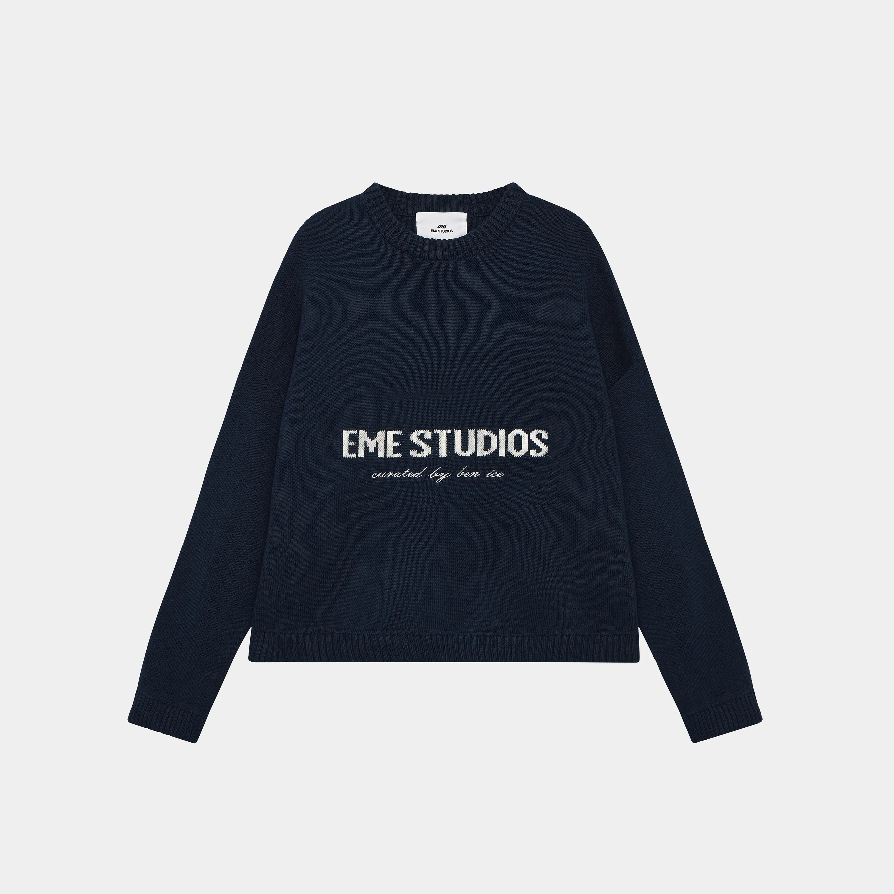 Master Navy Knit Sweater Eme Studios