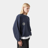 Buckler Navy Oversized Crewneck Sweatshirts eme