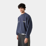 Buckler Navy Oversized Crewneck Sweatshirts eme