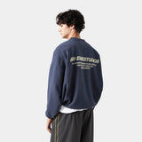 Buckler Navy Oversized Crewneck Sweatshirts eme