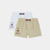 Lucky Striped Boxer Burgundy Underwear Eme Studios