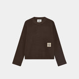 Sleek Fawn Knit Sweater Knitwear eme