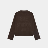 Sleek Fawn Knit Sweater Knitwear eme