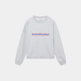 Box Heather Grey Oversized Crewneck Sweatshirts eme