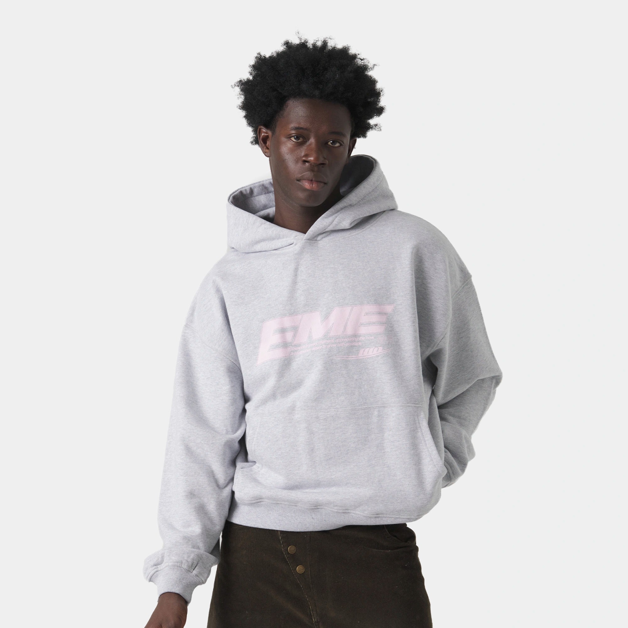 Ssamo Heather Grey Oversized Hoodie Hoodies Eme Studios