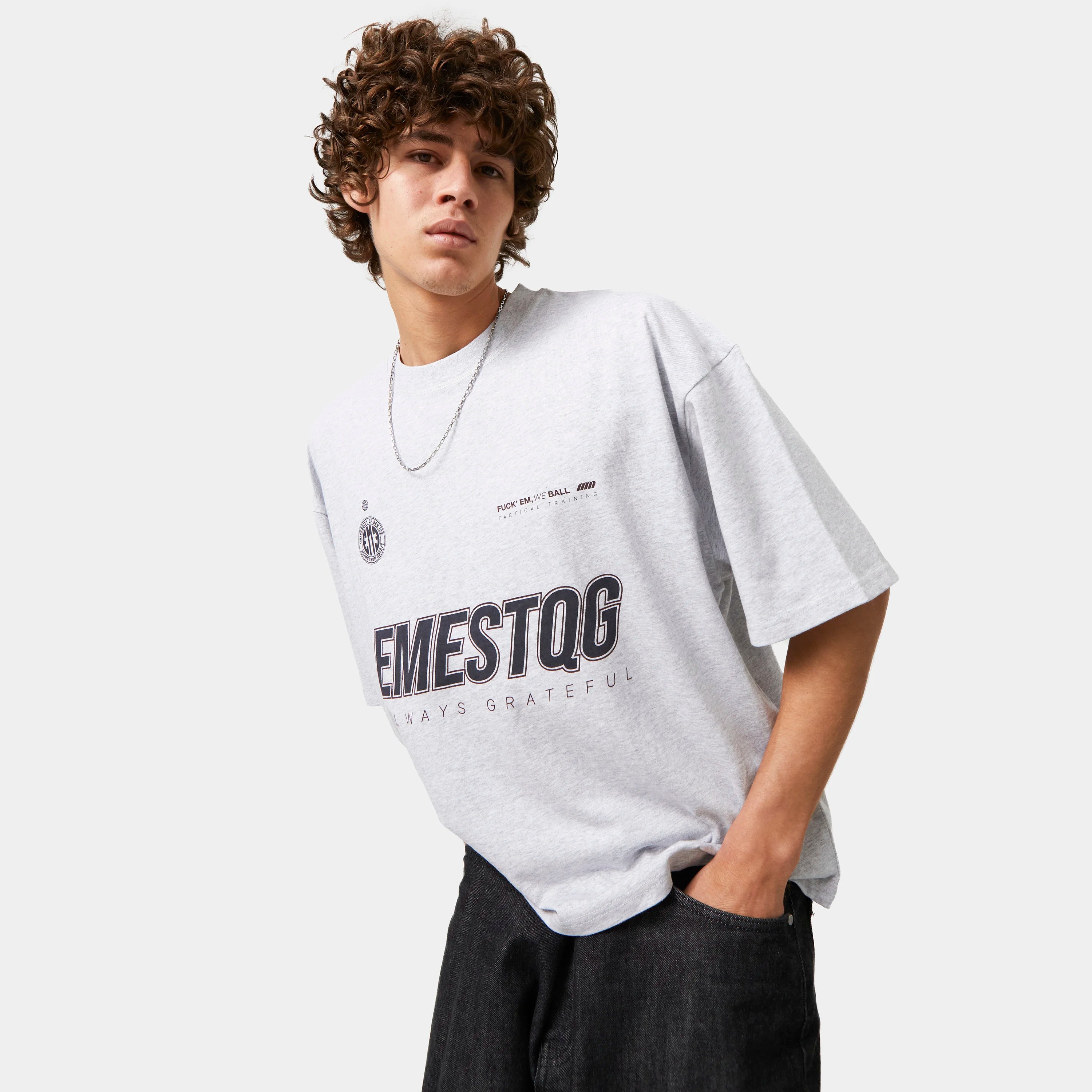 Tactical Heather Oversized Tee Camiseta eme   