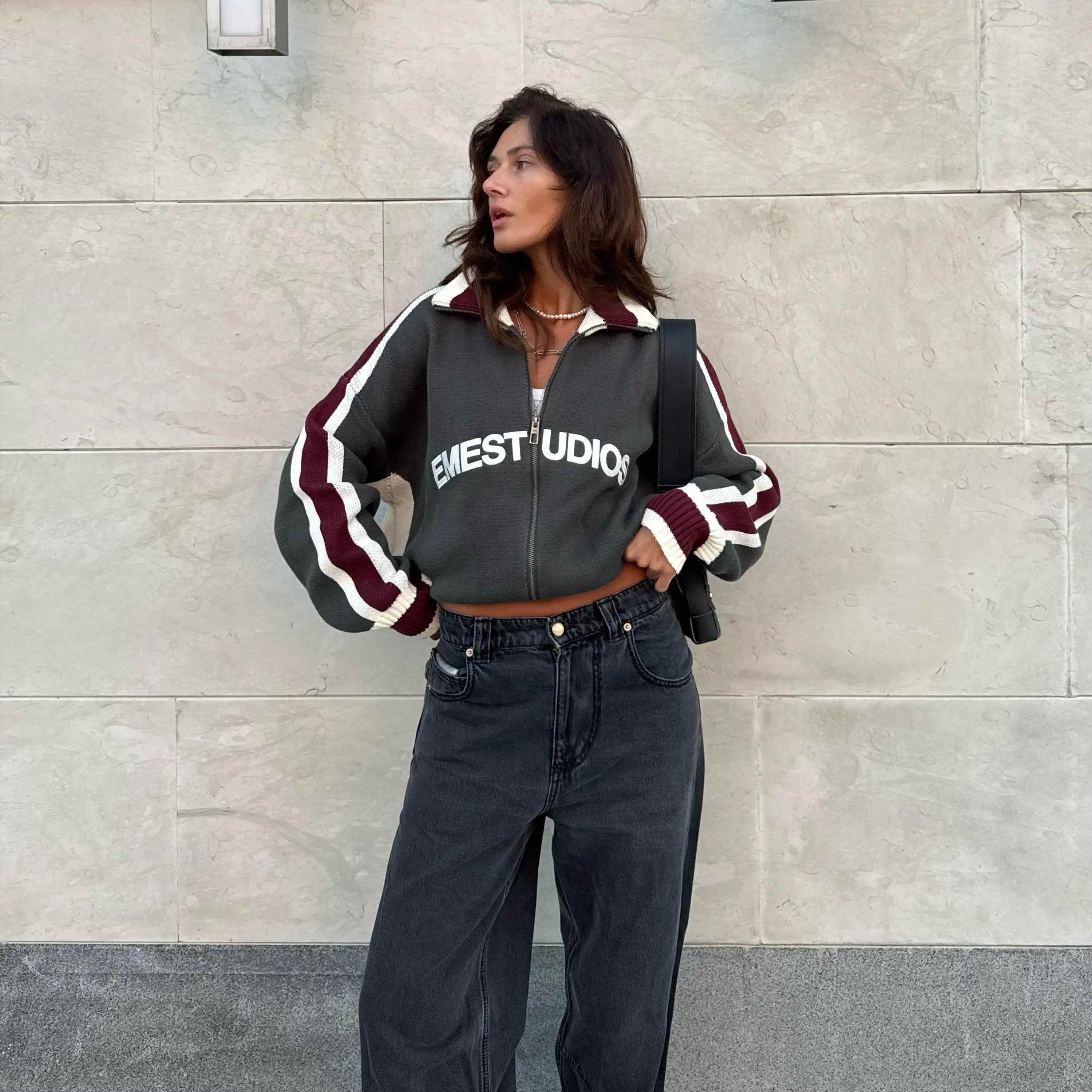 Echellor Forest Zipper Knit Knitwear Eme Studios