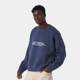 Metro Vintage Indigo Knit Sweater Knitwear Eme Studios