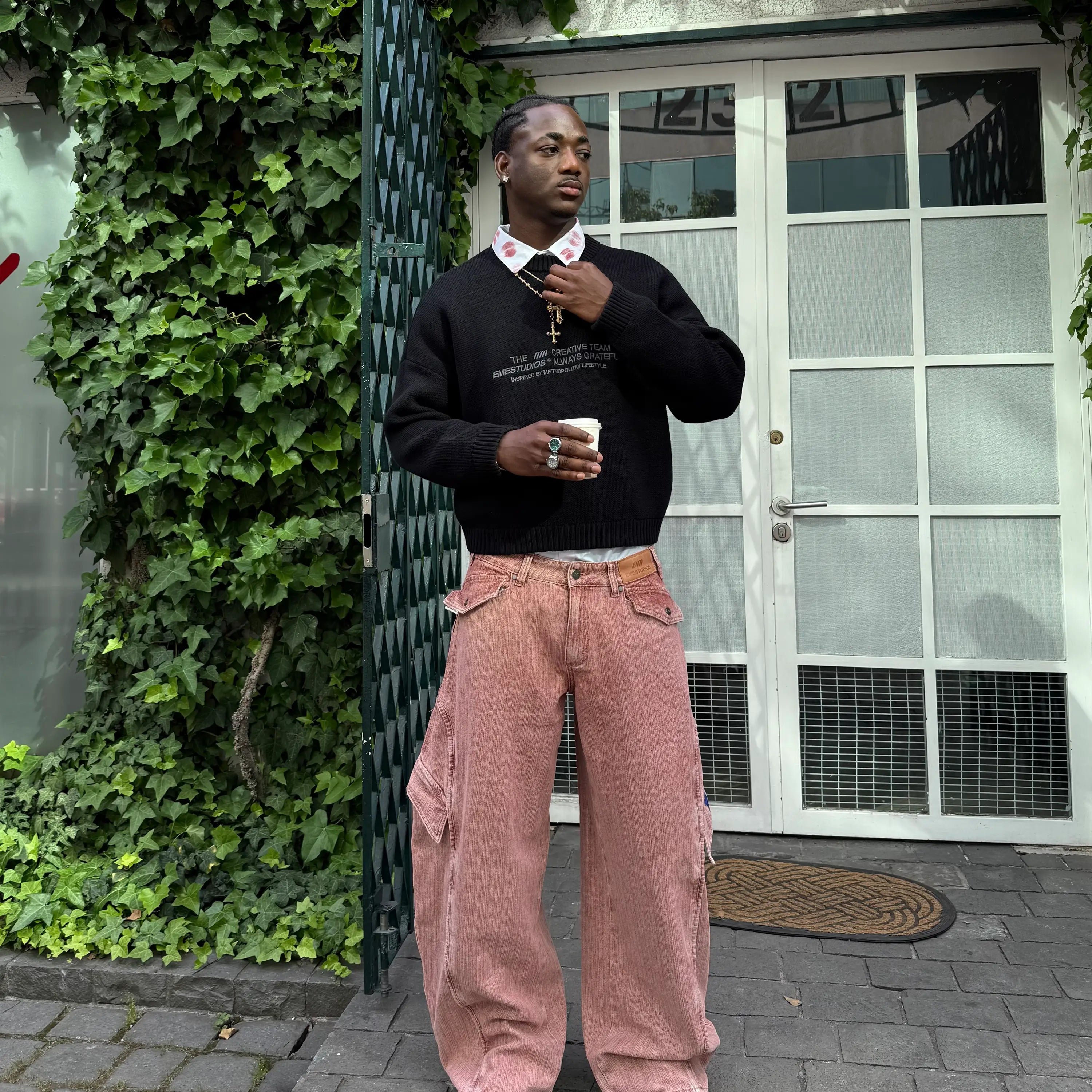 Metro Black Knit Sweater Knitwear Eme Studios