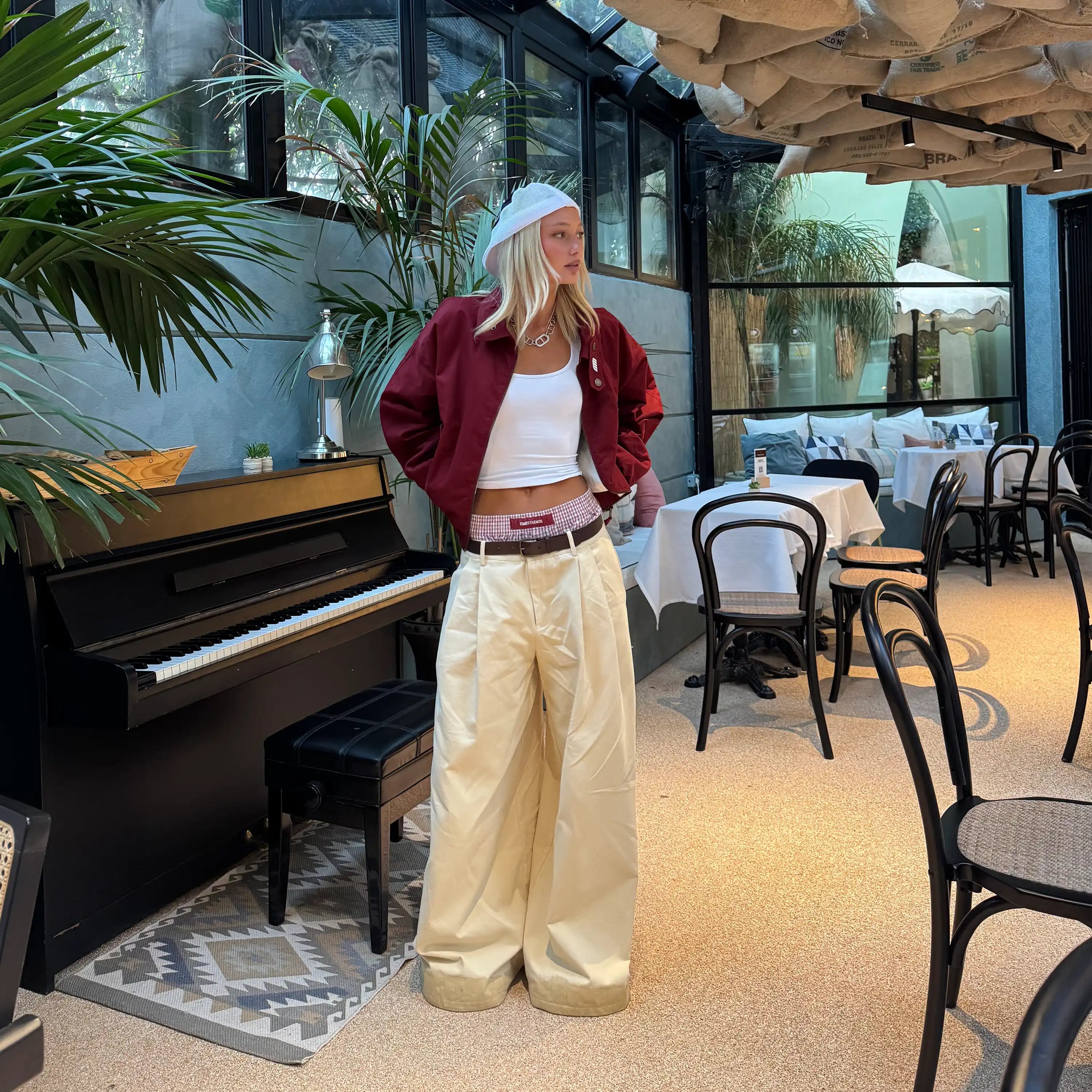 Chulo G Burgundy Reverse Jacket Outerwear Eme Studios