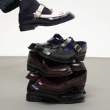 Daisy White & Navy Mary Jane Footwear Eme Studios