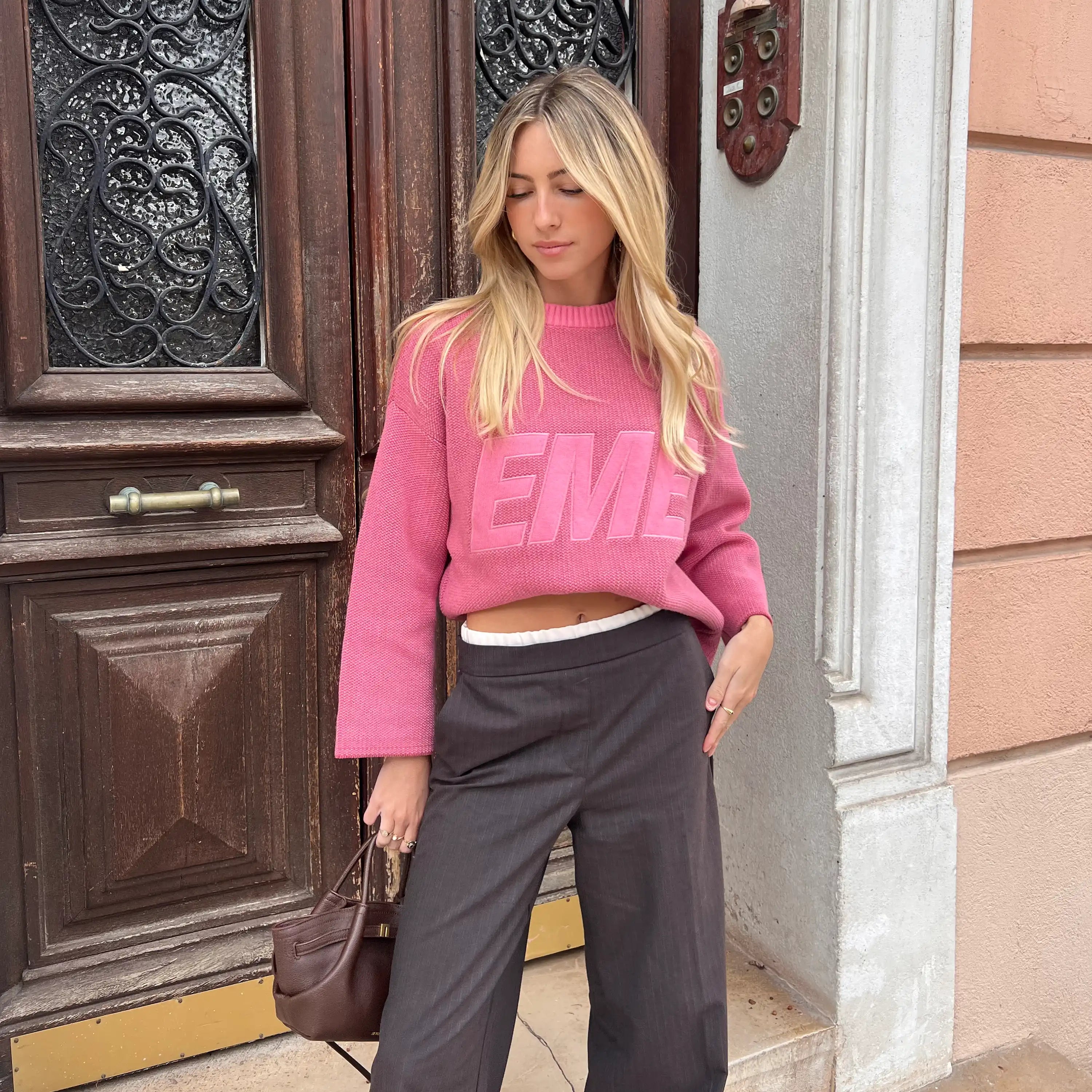 Flux Chateau Rose Knit Sweater Knitwear Eme Studios