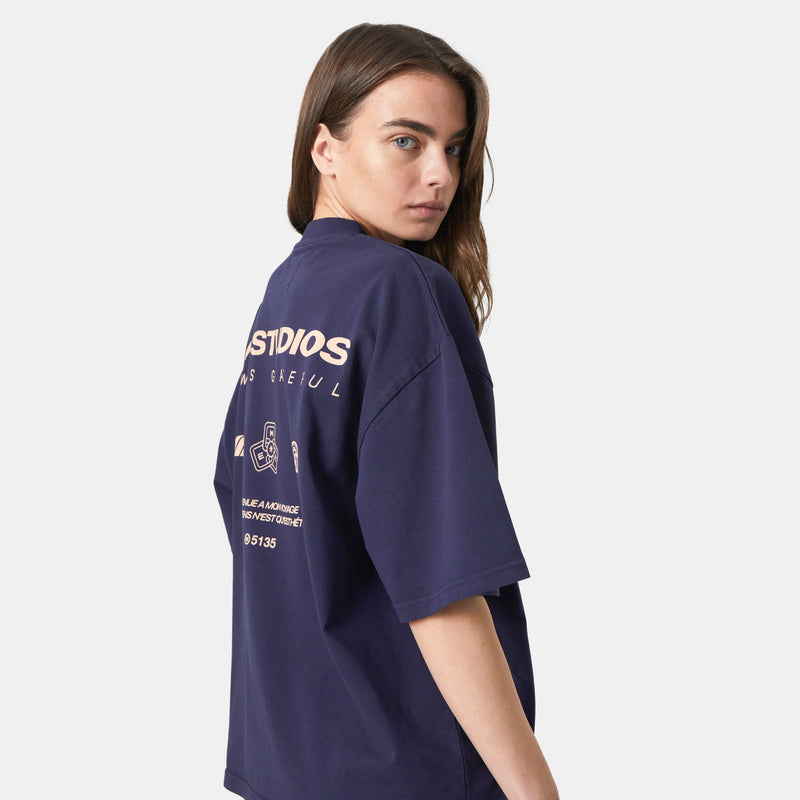 Seine Navy Oversized Tee Camiseta eme   