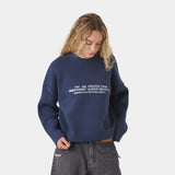 Metro Vintage Indigo Knit Sweater Knitwear Eme Studios