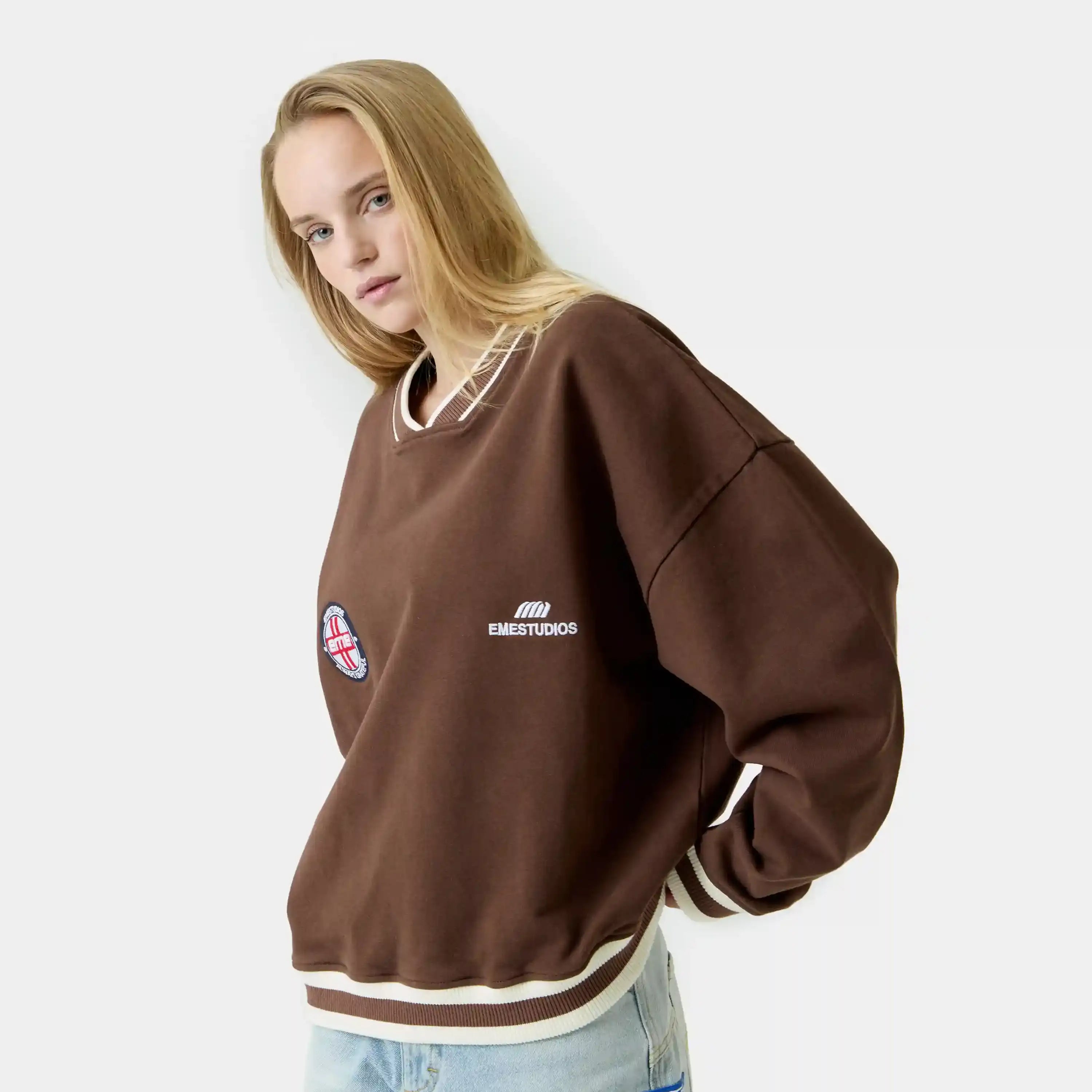 Academy Choco Oversized Crewneck Sweatshirts Eme Studios
