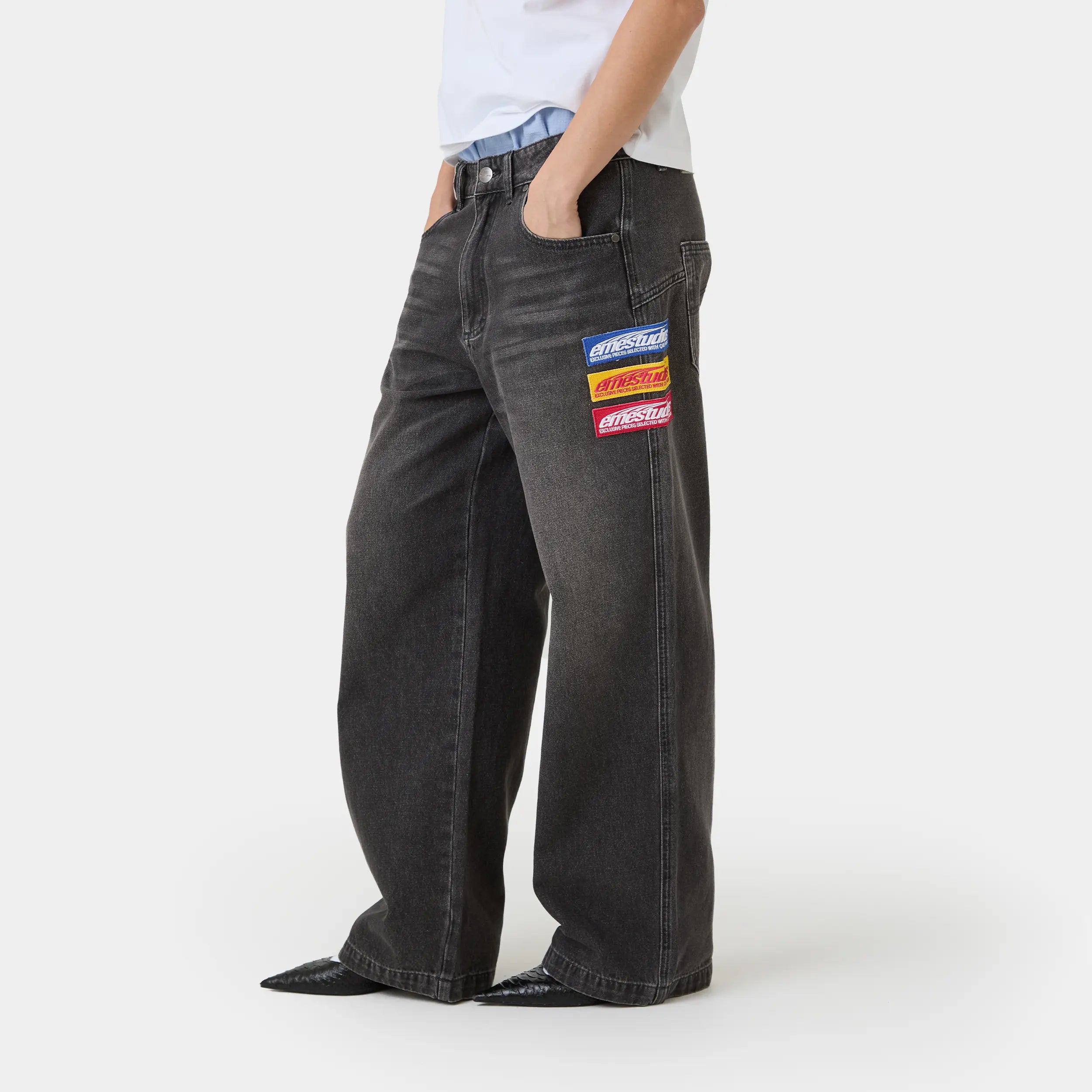 Rough Shadow Denim Pants