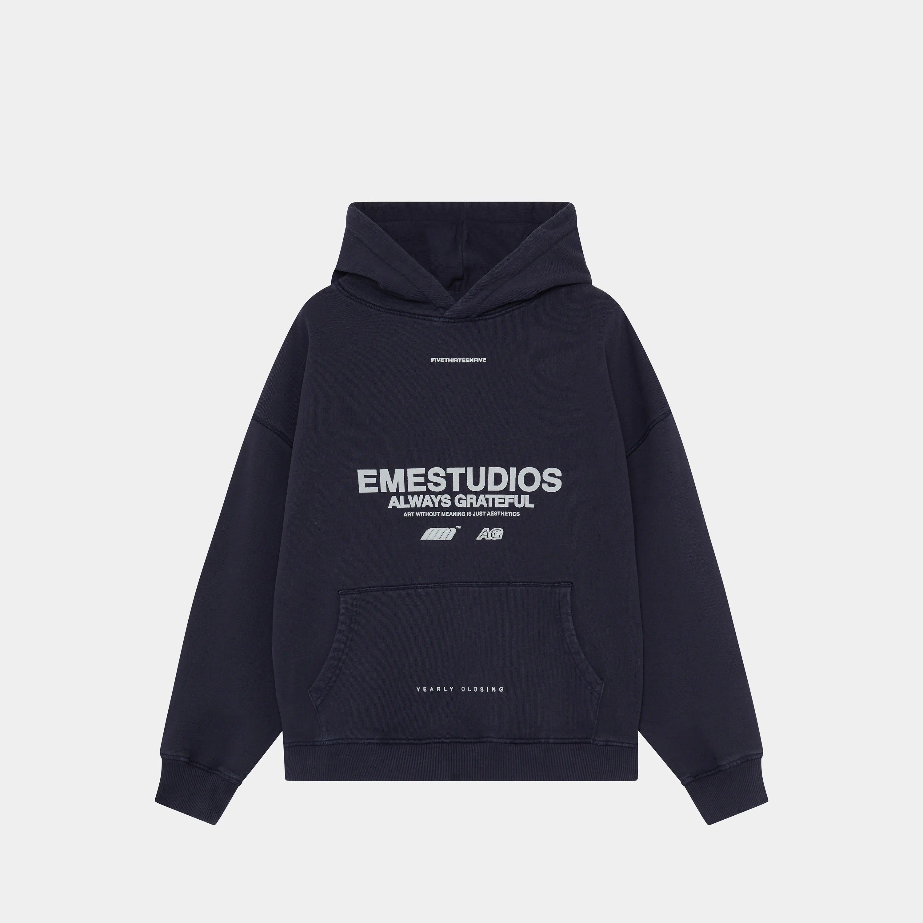 3N Row Navy Oversized Hoodie Hoodie eme   