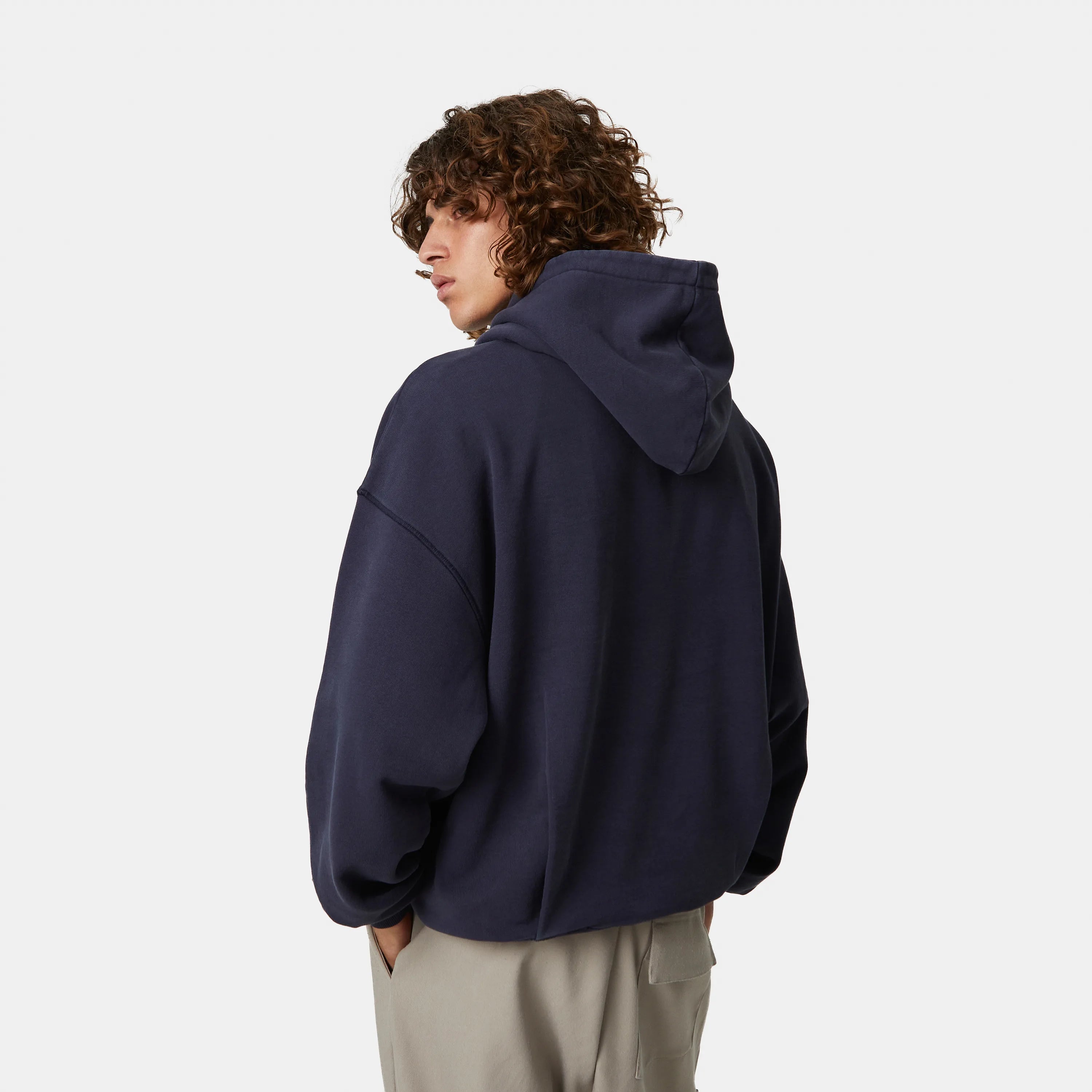 3N Row Navy Oversized Hoodie Hoodie eme   