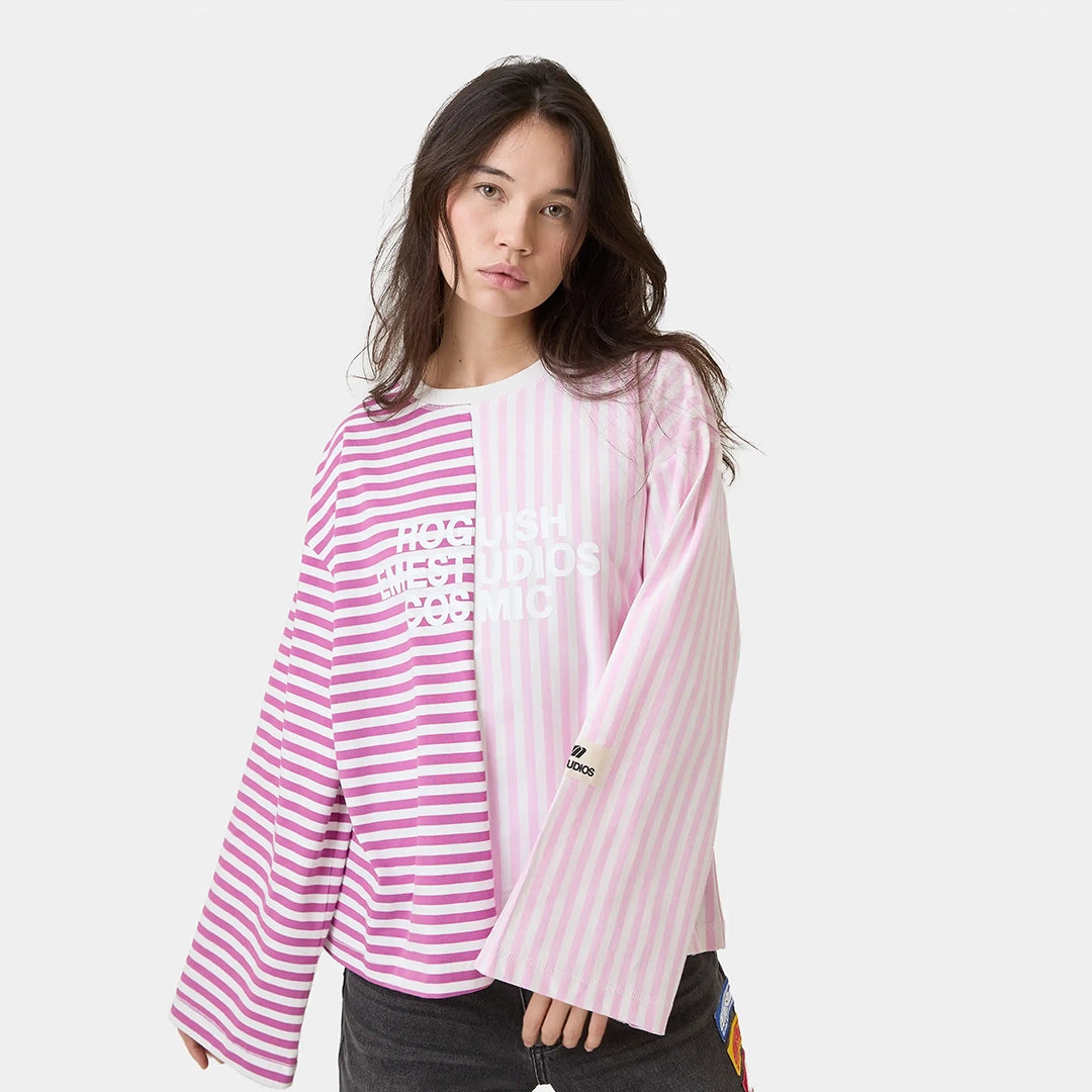 Roguish Fucsia Striped Long Sleeve