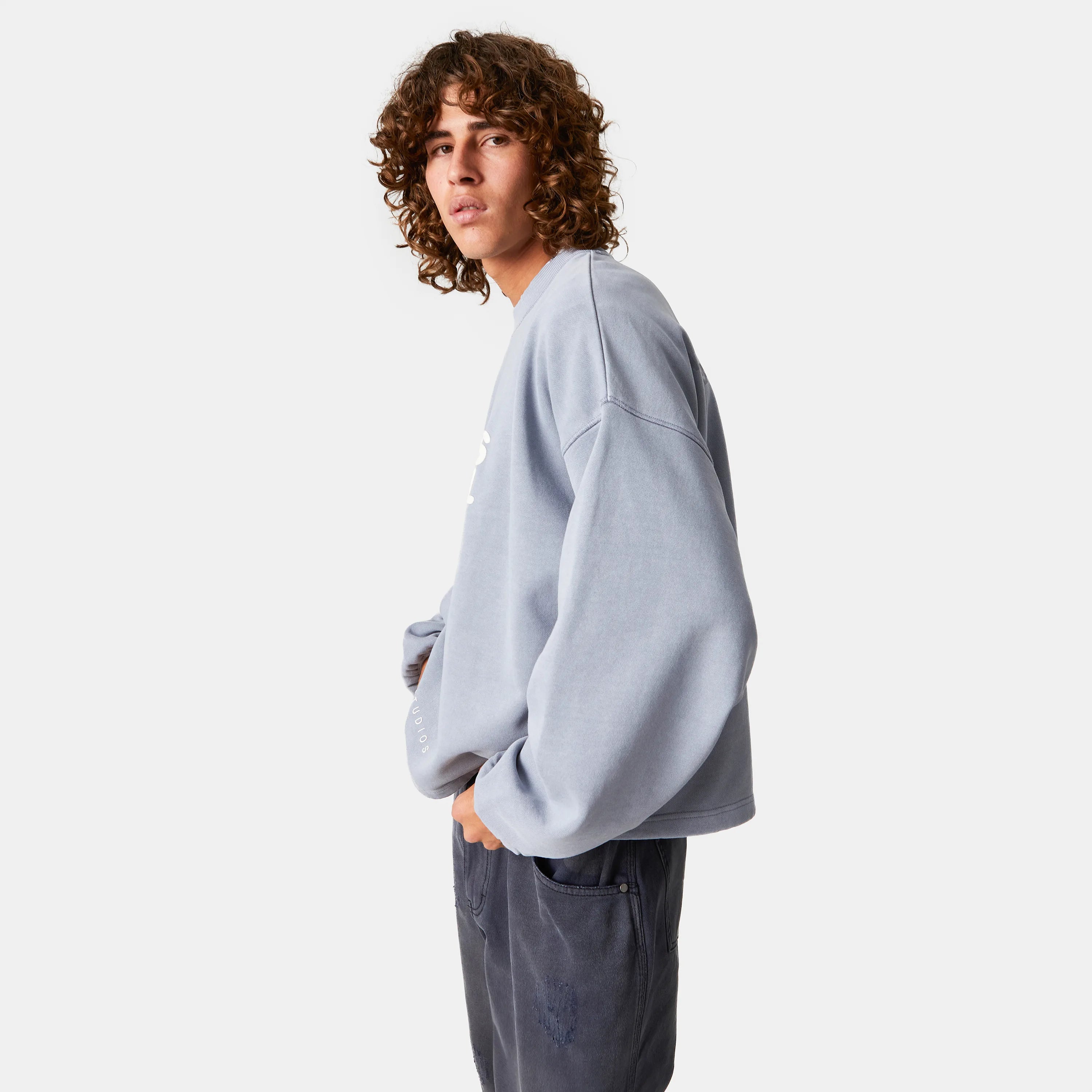 AGs Stormmist Baggy Mockneck Crewneck eme   