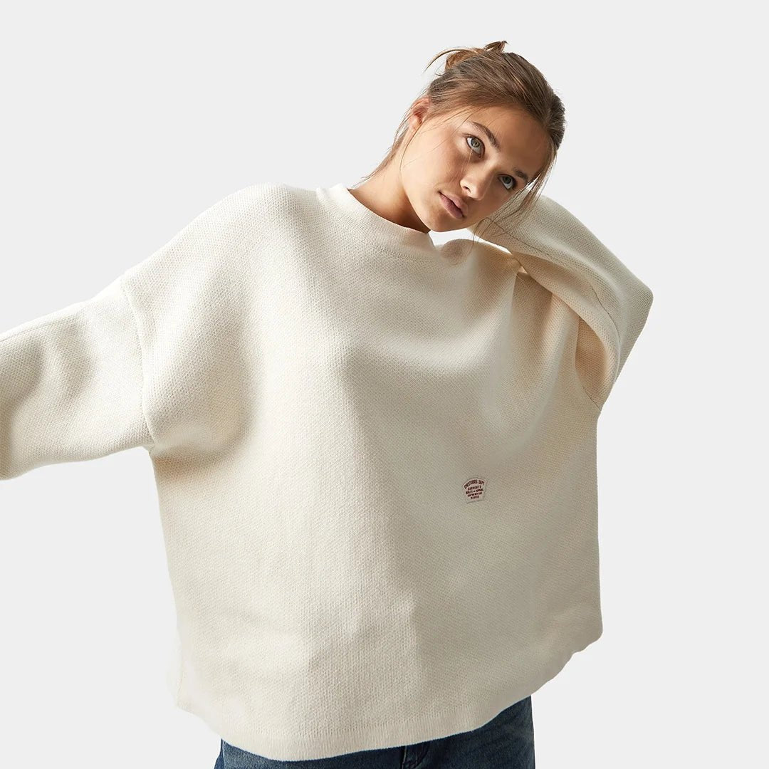 Department Off Sand Jacquard Oversized Knit