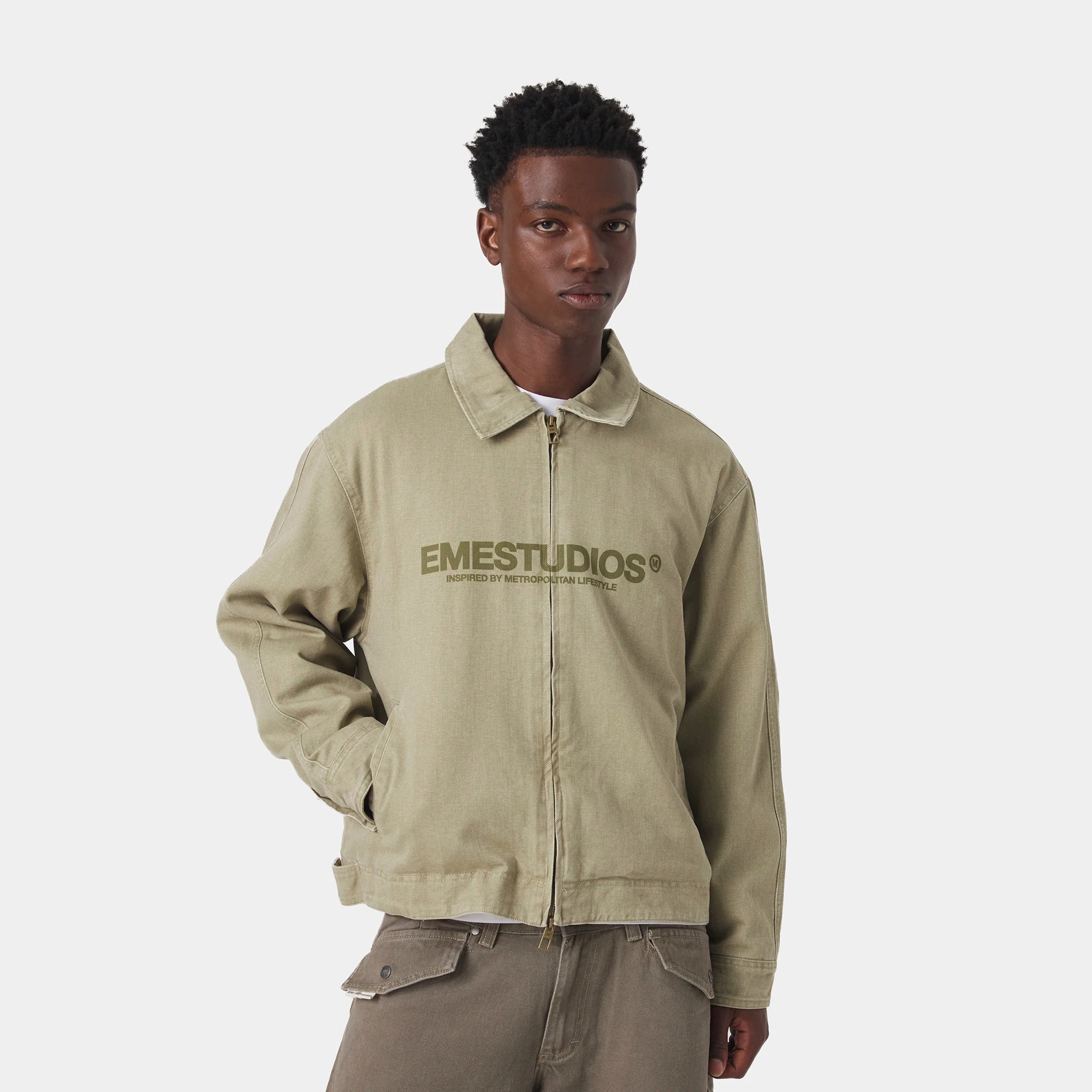 Metro Olive Workwear Jacket Outerwear Eme Studios