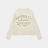 Department Off Sand Jacquard Oversized Knit Knit eme   