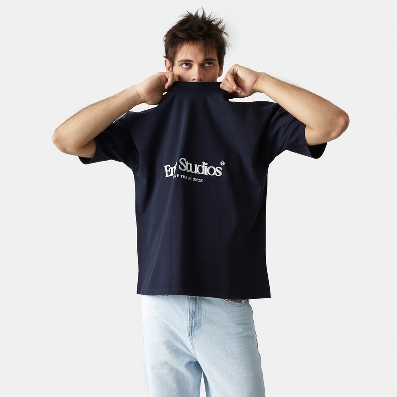 Crockett Navy Oversized Tee Camiseta eme   