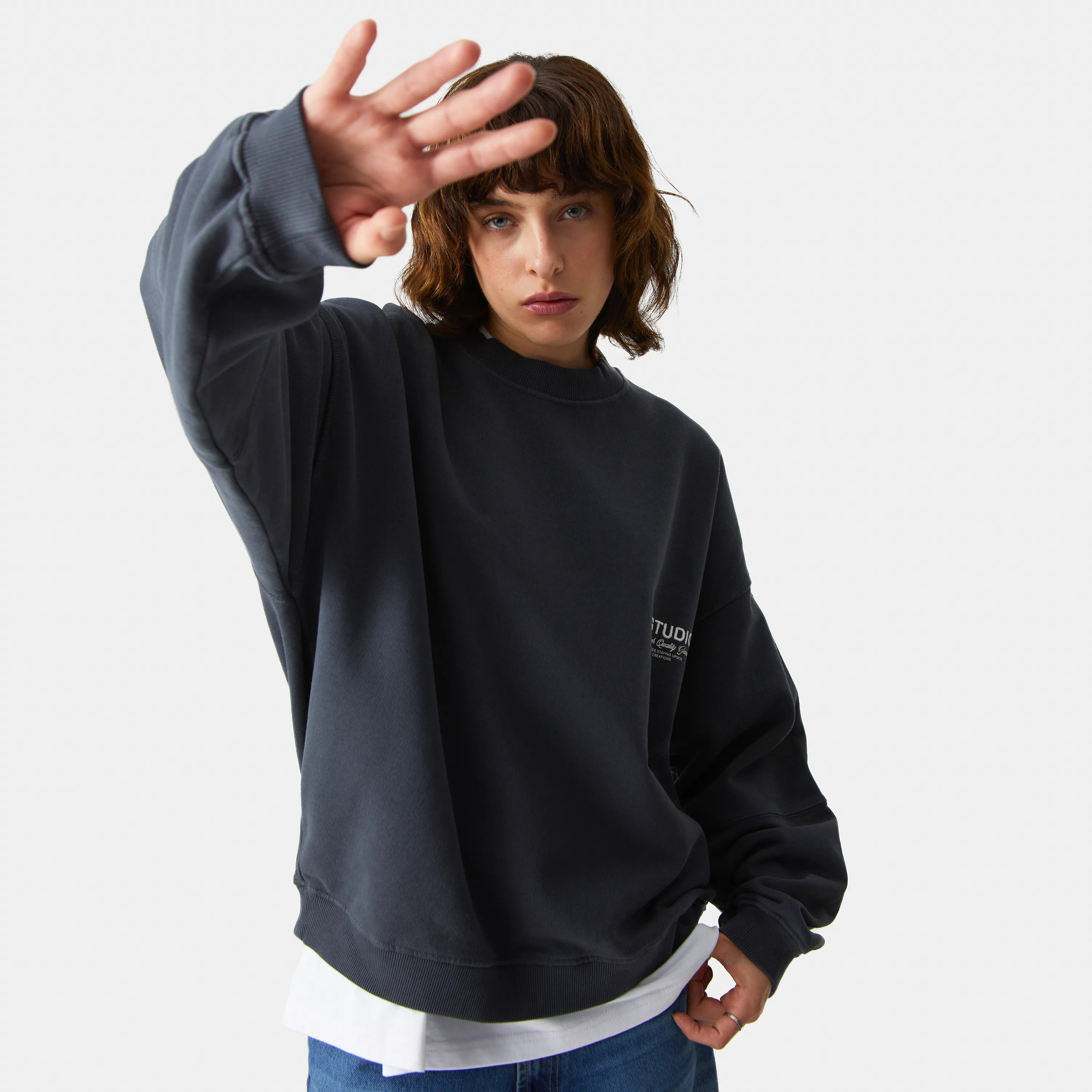 Iconic Abyss Oversized Crewneck Crewneck eme   