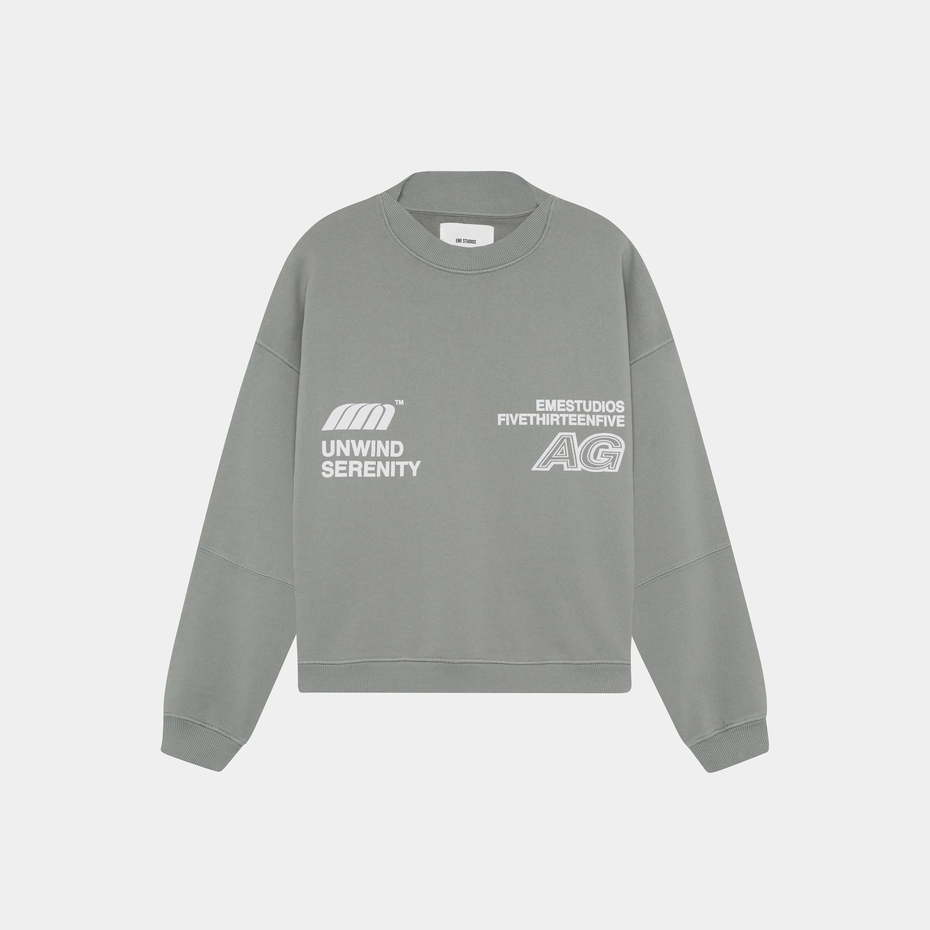 Serenity Pebble Oversized Crewneck Crewneck eme   