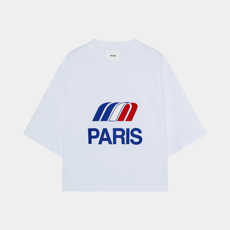 Paris Pearl Cropped Boxy Tee Camiseta eme   