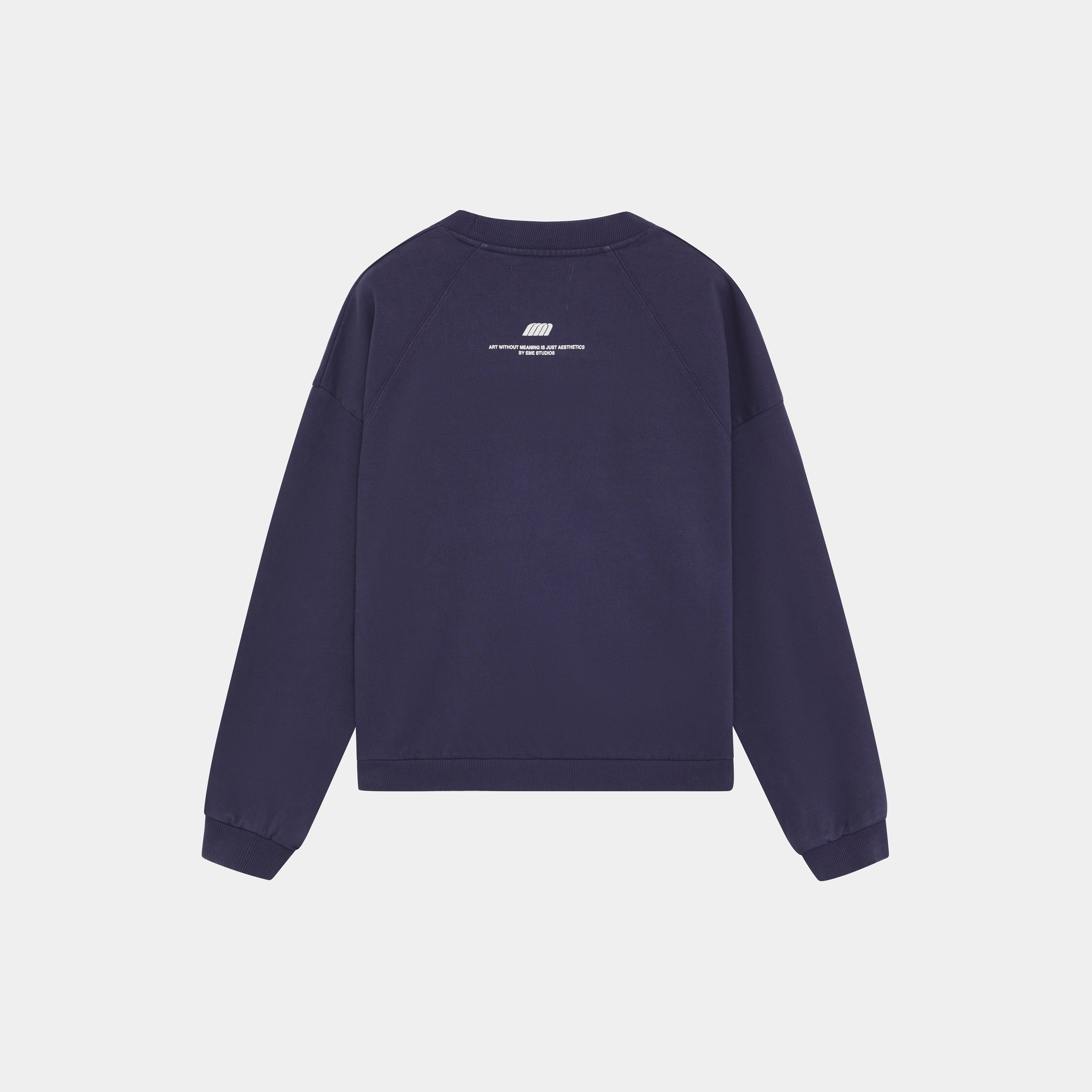 Hallmark Navy Oversized Crewneck Crewneck eme   